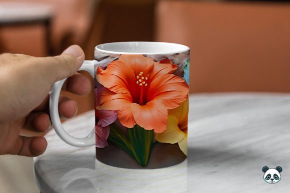 3D Amaryllis Mug Wrap Sublimation Guide