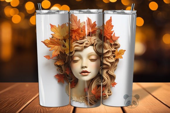 3D Autumn Girl Tumbler Wrap Sublimation Guide