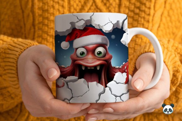 3D Christmas Octopus Mug Wrap: A Festive and Versatile Design for Every Occasion