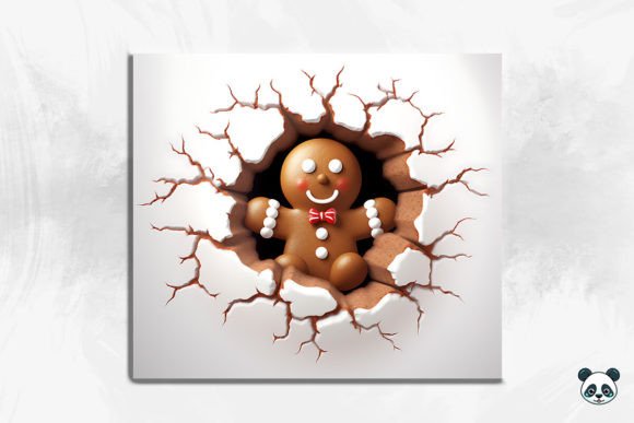 3D Gingerbread Man Tumbler Wrap PNG Guide
