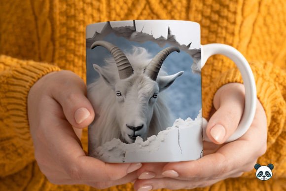 3D Mountain Goat Mug Wrap Sublimation 2 Guide