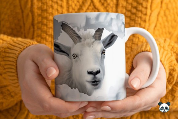 3D Mountain Goat Mug Wrap Sublimation Guide