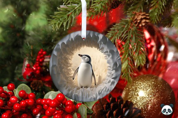 3D Penguin Christmas Ornament 3