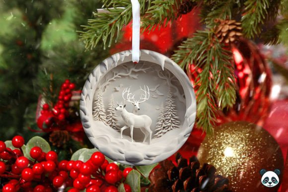 3D Reindeer Christmas Ornament 5
