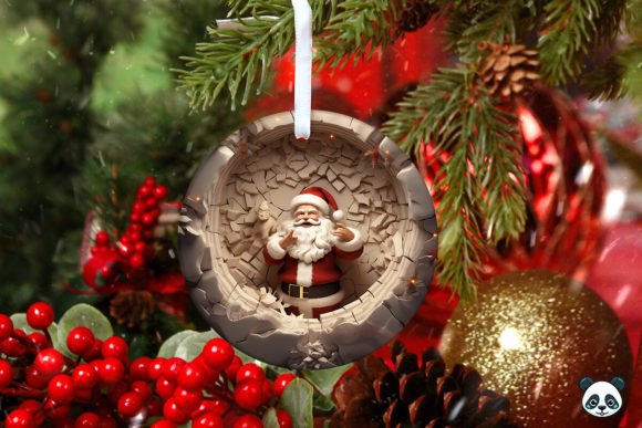 3D Santa Claus Christmas Ornament 1