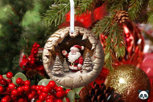 3D Santa Claus Christmas Ornament 3: A Versatile Digital Asset for Creative Projects