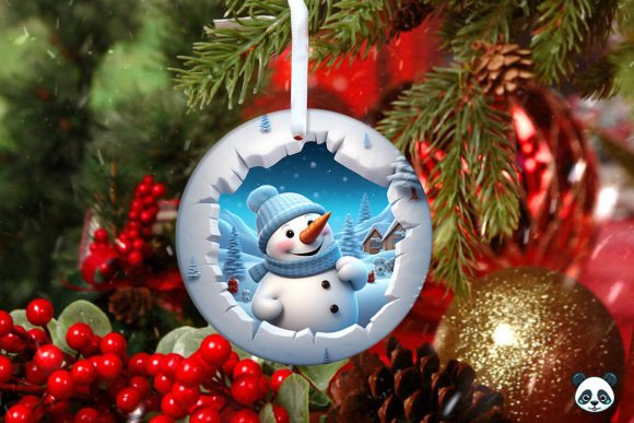 3D Snowman Christmas Ornament 1