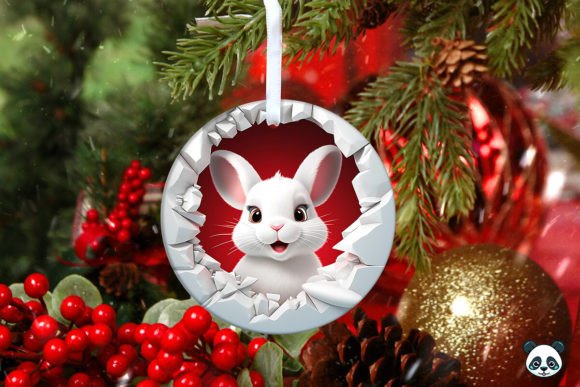 Arctic Hare 3D Christmas Ornament: A Creative Tool for Digital Design and Sublimation Printing
