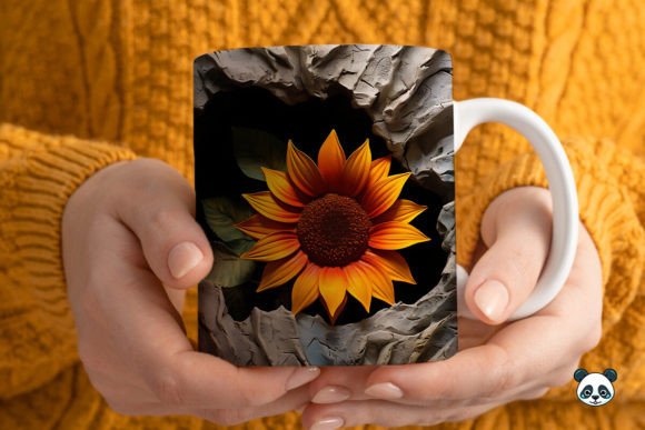 Bringing 3D Sunflower Mug Wrap Sublimation to Life for Custom Creations