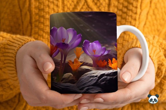 Bringing Spring to Life with 3D Crocus Mug Wrap Sublimation