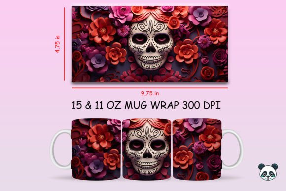 Bringing the Spirit of the Ancestors to Life with a 3D Catrina Dia De Muertos Mug Wrap