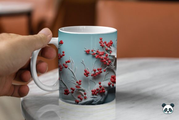 Creating Stunning Holiday Drinkware with 3D Winterberry Mug Wrap Sublimation 1