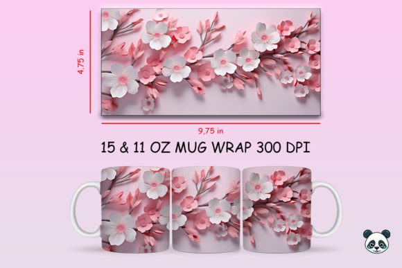 Elevating Drinkware Artistry with 3D Cherry Blossom Mug Wrap Sublimation