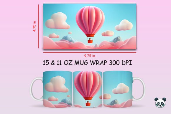 Elevating Sublimation Projects with Hot Air Balloon 3D Puff Mug Wrap Designs