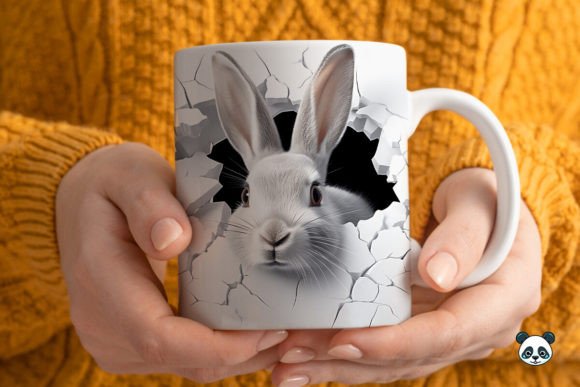 Elevating Sublimation Projects with the 3D Snowshoe Hare Mug Wrap Design