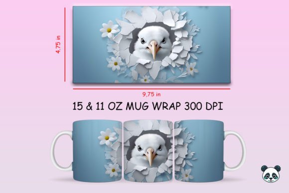 Evaluating the 3D Seagull Mug Wrap Sublimation Design for Professional Production