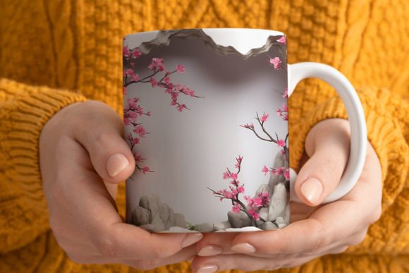 Evaluating the 3D Tranquil Japanese Garden Mug Wrap for Sublimation Projects