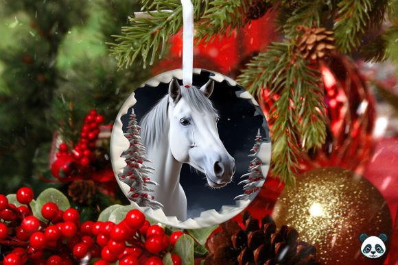 Horse 3D Christmas Ornament