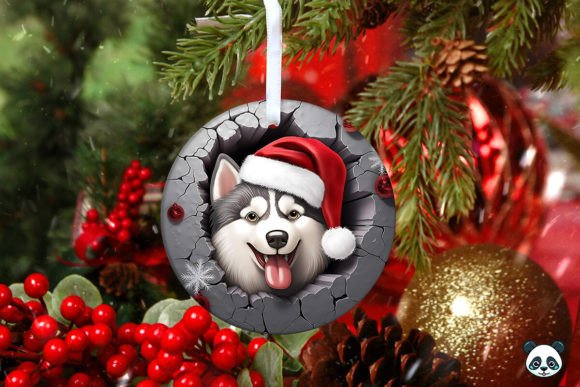 Husky Dog 3D Christmas Ornament 3: A Digital Design for Creative and Business Innovation