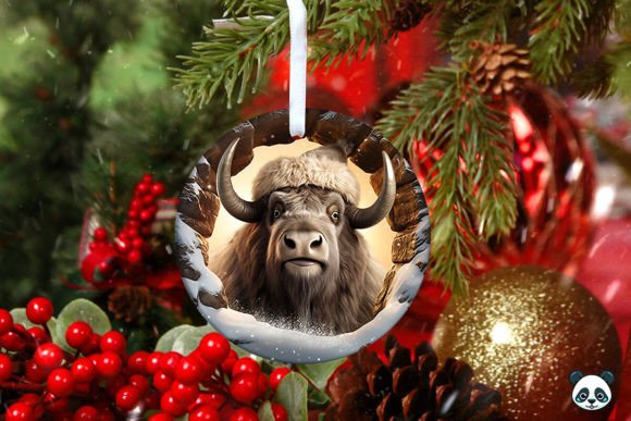 Musk Ox 3D Christmas Ornament 2: A Digital Design for Creative Workflows
