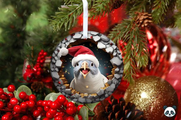 Pig 3D Christmas Ornament