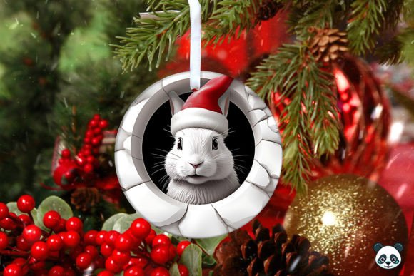 Rabbit 3D Christmas Ornament: A Creative and Practical Digital Resource