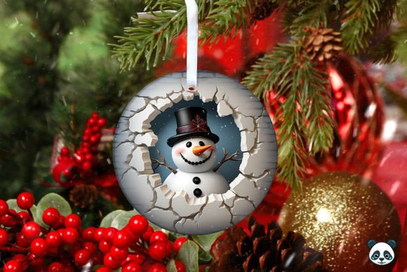 Snowman 3D Christmas Ornament