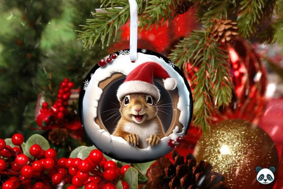 Squirrel 3D Christmas Ornament 2: A Versatile Digital Design for Creative Projects