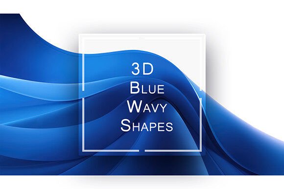 Unlock Creativity with 3D Blue Wavy Shapes