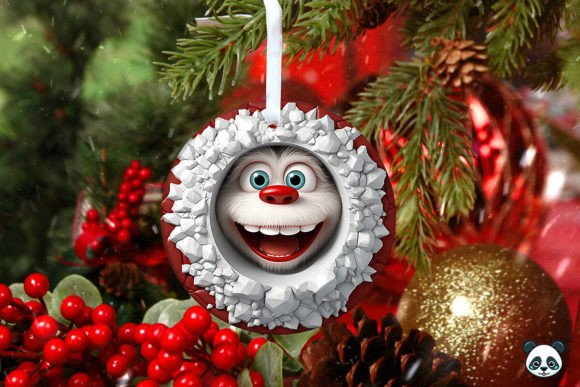 Yeti 3D Christmas Ornament 2